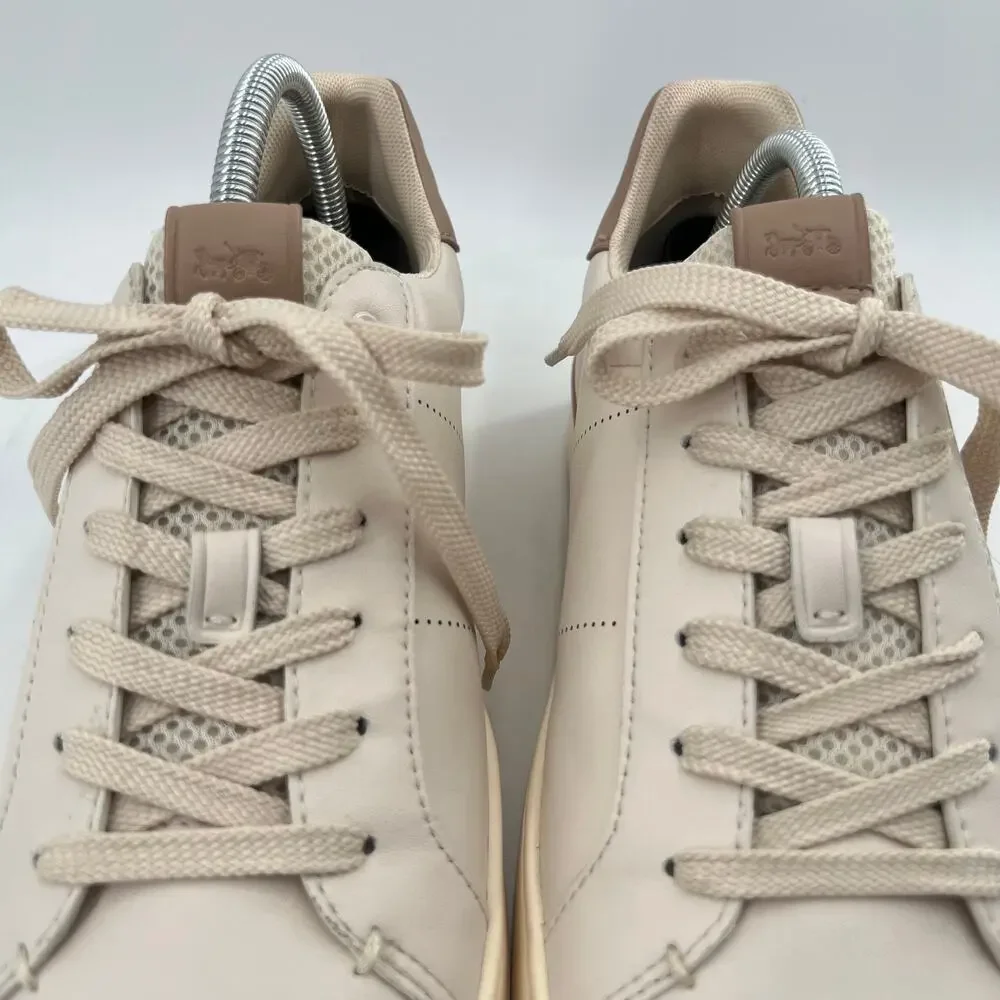 Coach Women’s Lowline Low Top Nude/Cream Sneaker Shoes Size 10B